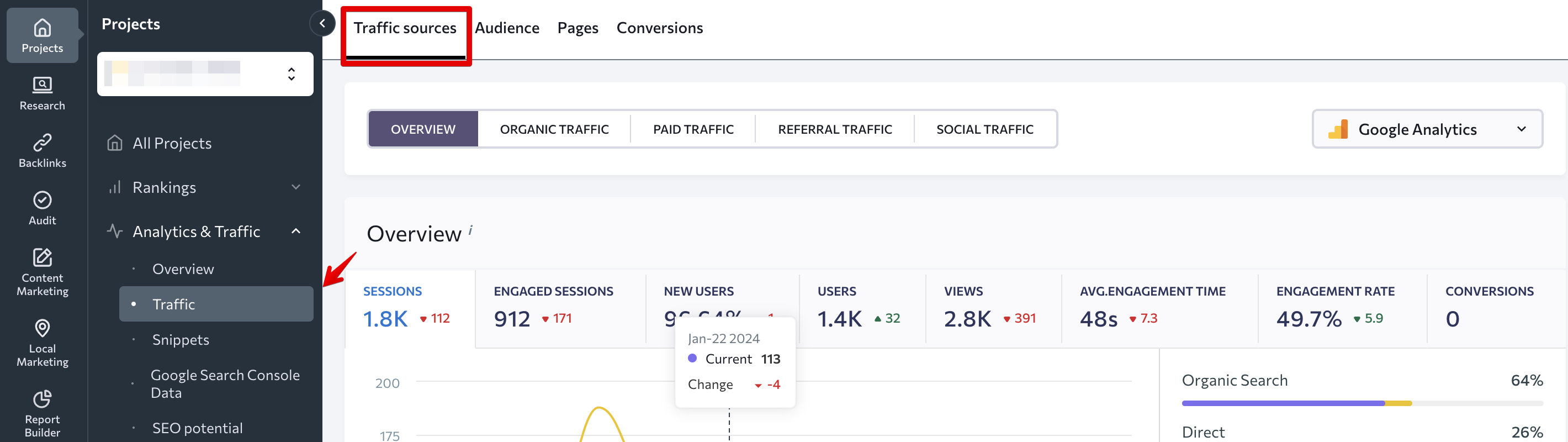Google Analytics_Traffic tab_S15