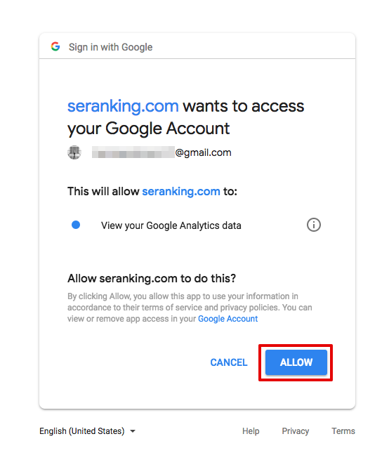 Google analytics connection