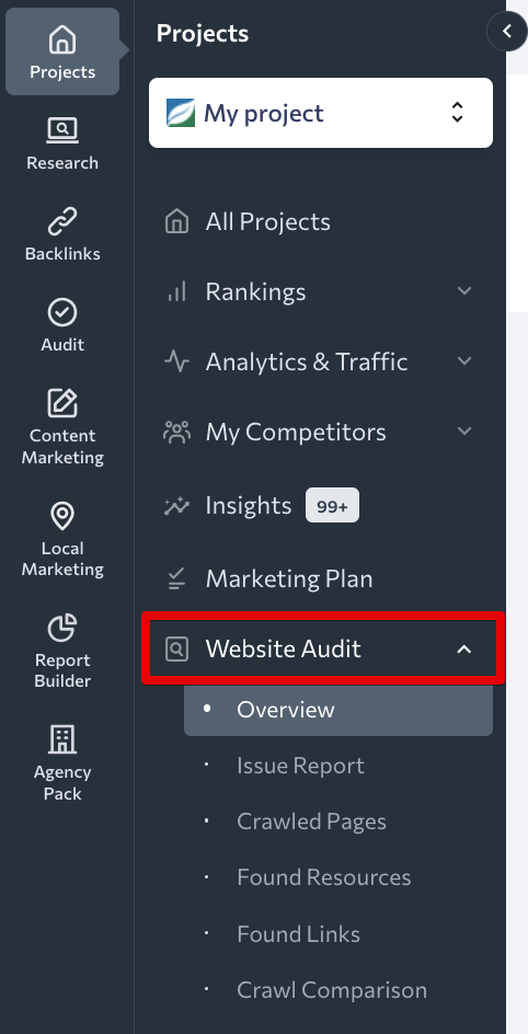 Website Audit_Menu_S1