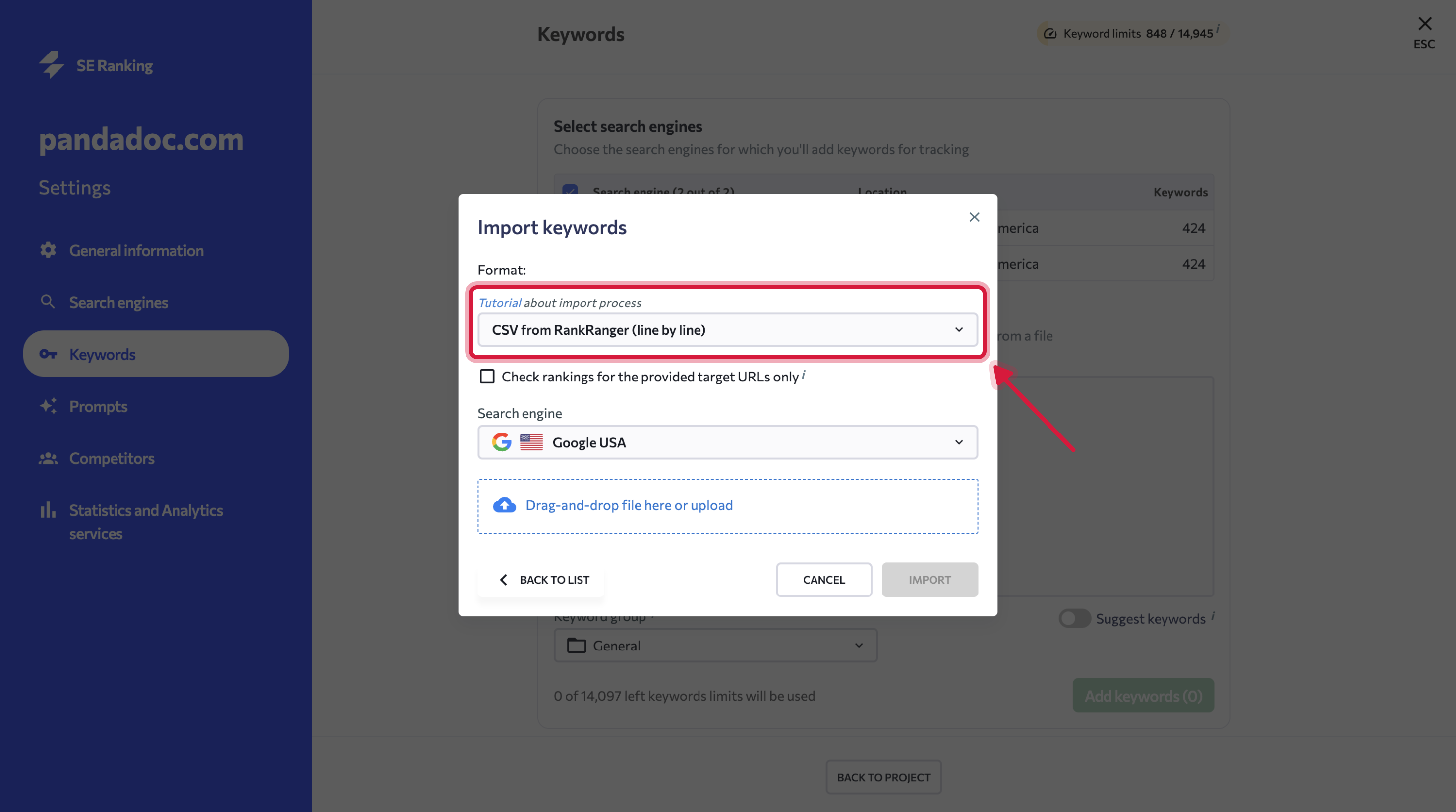 Import CSV File from RankRanger_EN_01.png