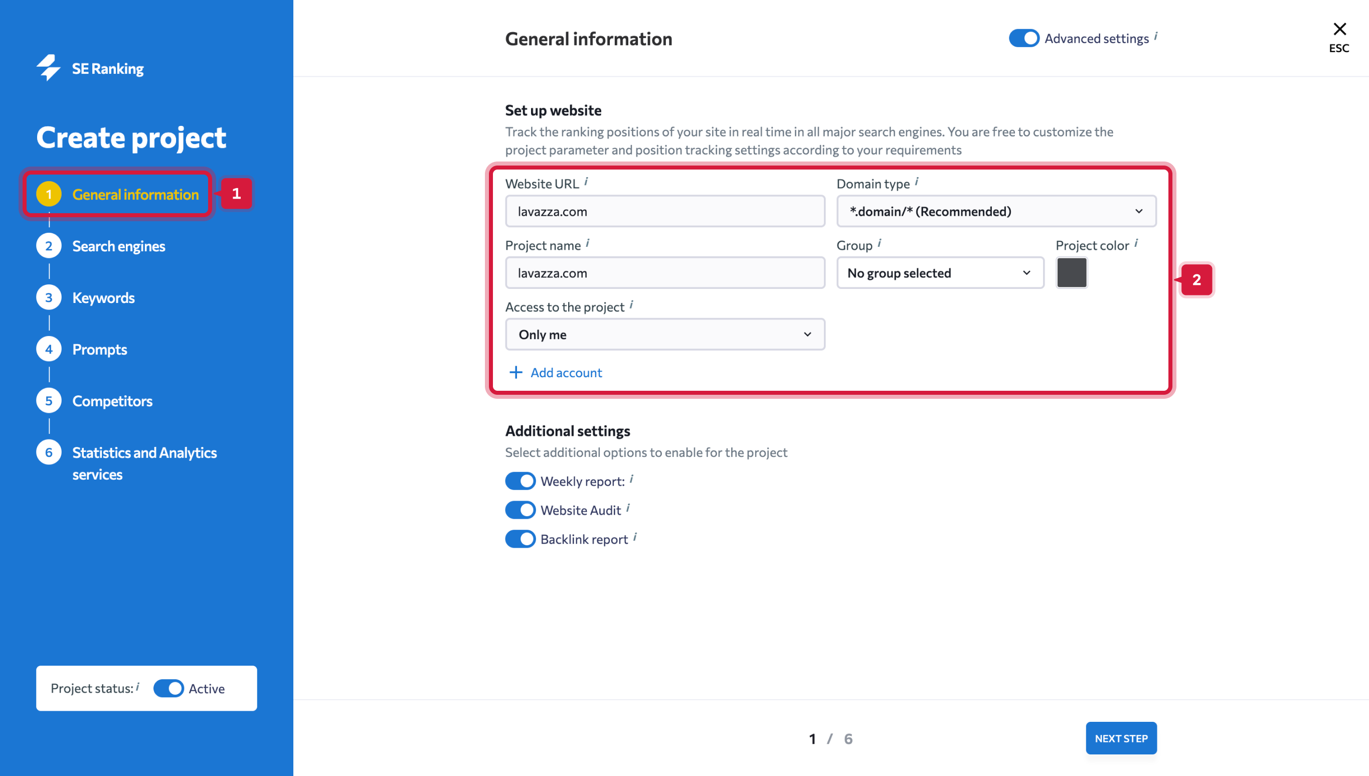 Set up a project for AIRT_EN_02.png