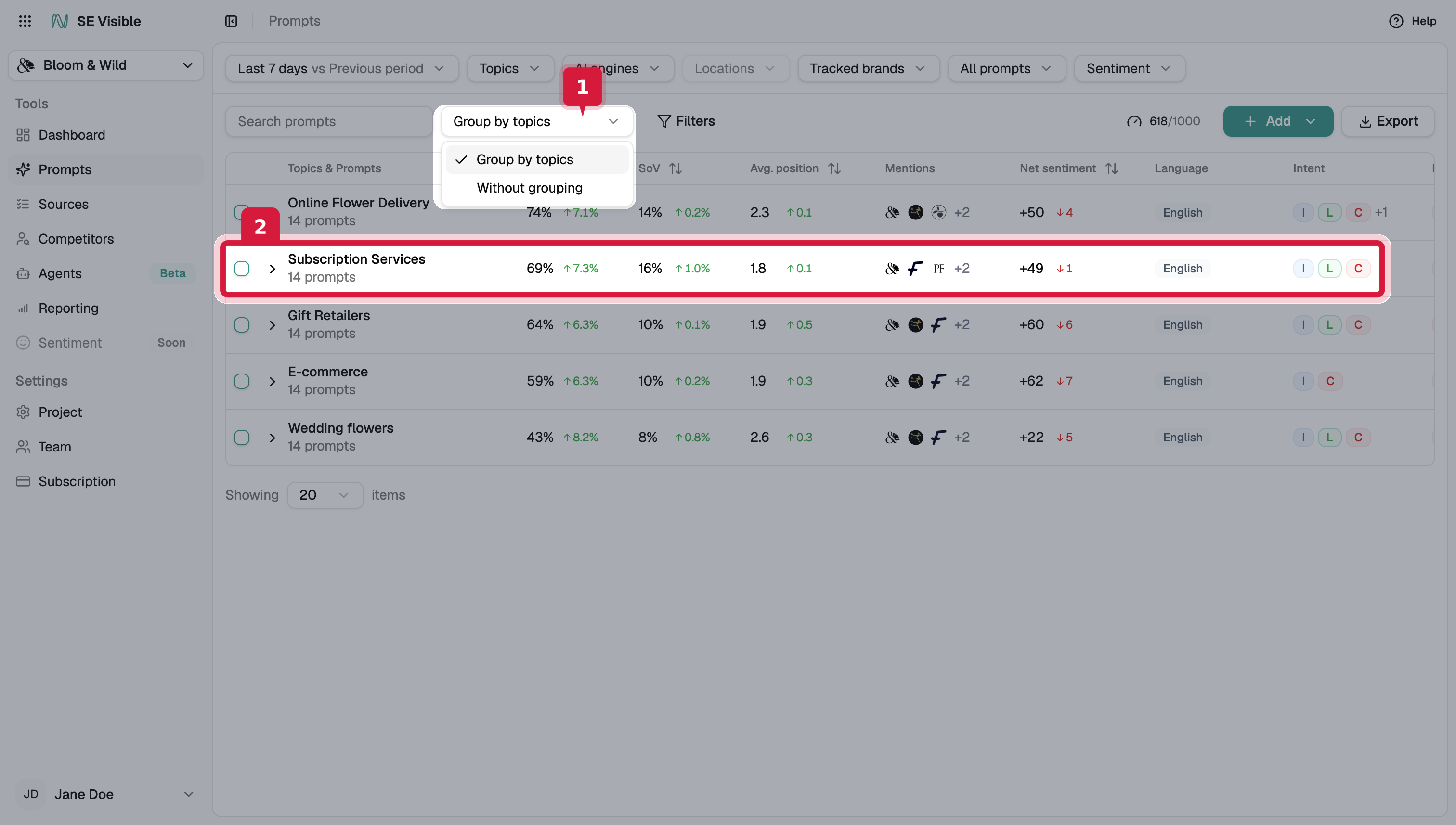 se-visible-group-by-dropdown-annotated.png
