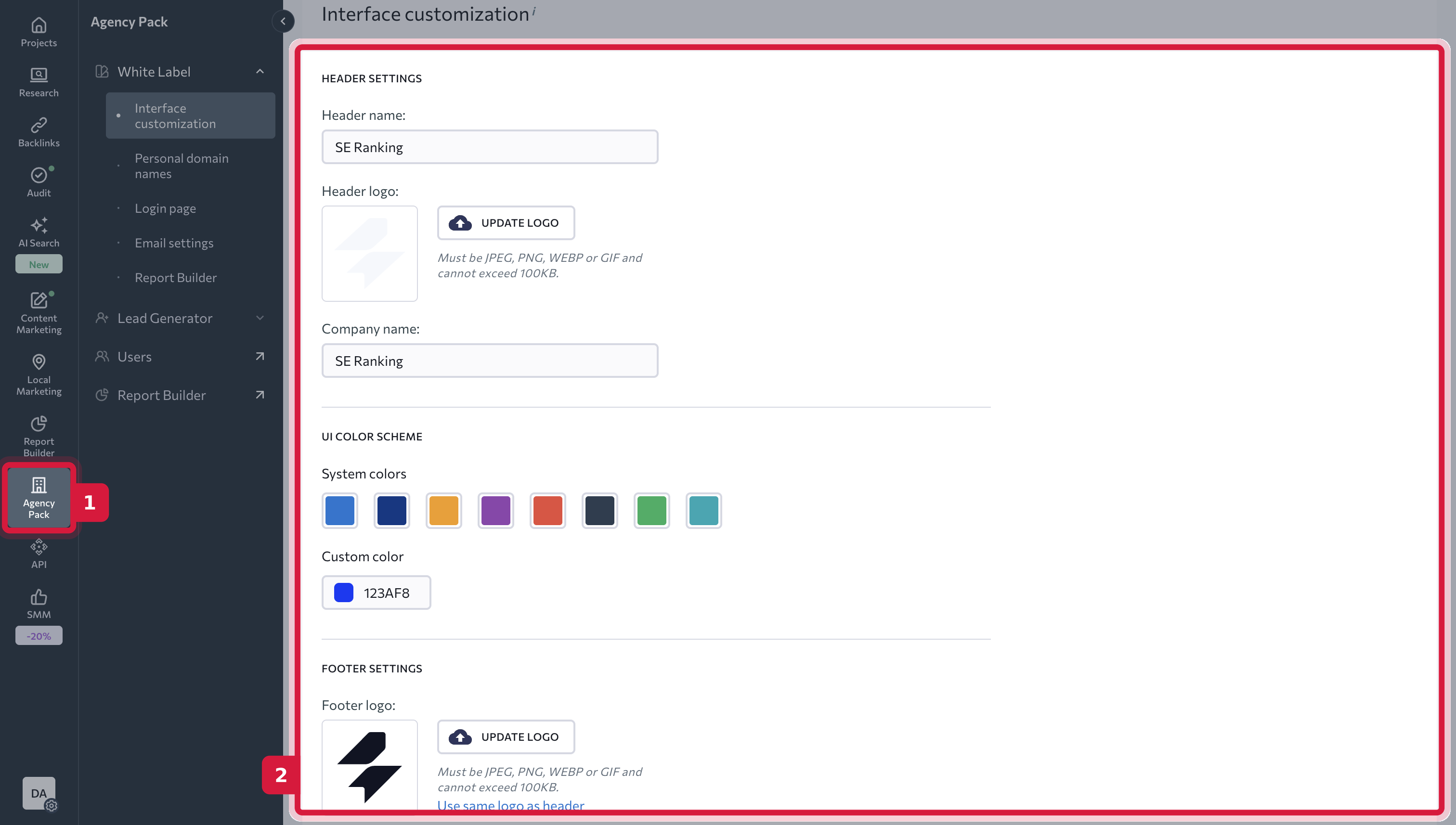 se-ranking-agency-pack-interface-customization-annotated.png