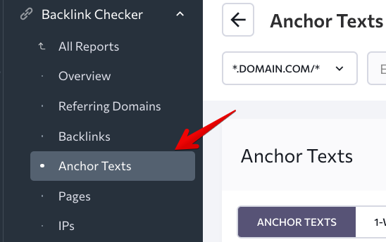 Backlink Checker_Anchor Texts_S1