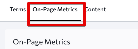On-Page SEO Audit_On-Page Metrics_S12